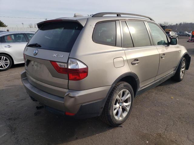 WBXPC93409WJ30298 - 2009 BMW X3 XDRIVE30I GOLD photo 3