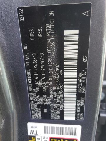 5TDHZRAH4NS545270 - 2022 TOYOTA HIGHLANDER XLE 灰色 照片 13