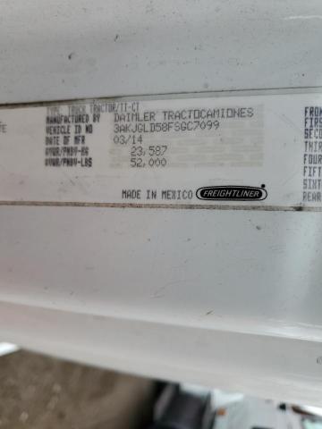 3AKJGLD58FSGC7099 - 2015 FREIGHTLINER CASCADIA 1 WHITE photo 10