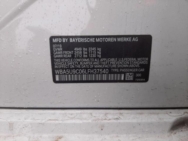 WBA5U9C06LFH37540 - 2020 BMW M340XI WHITE photo 12