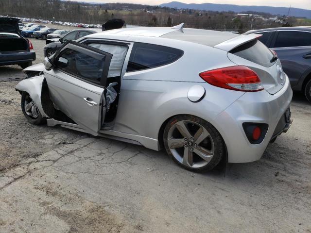 KMHTC6AE3DU136294 - 2013 HYUNDAI VELOSTER TURBO SILVER photo 2