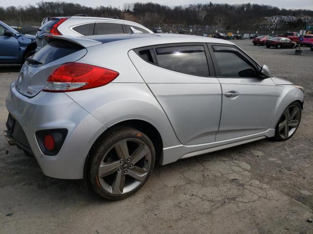 KMHTC6AE3DU136294 - 2013 HYUNDAI VELOSTER TURBO SILVER photo 3