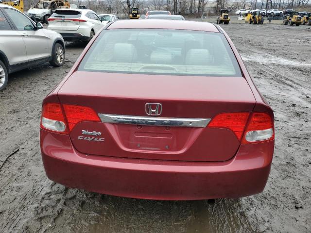 2HGFA1F57BH544365 - 2011 HONDA CIVIC LX RED photo 6