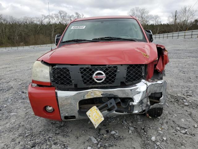 1N6AA07A45N545495 - 2005 NISSAN TITAN XE RED photo 5