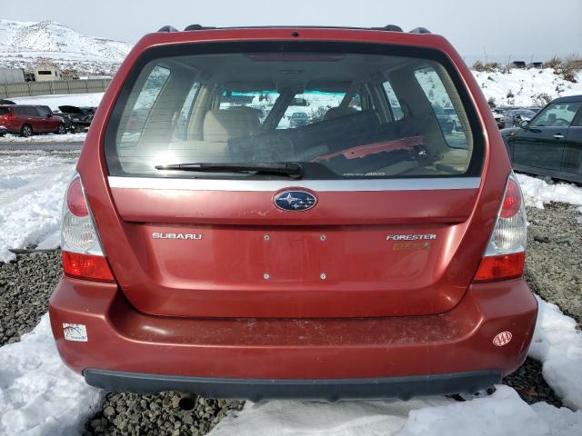 JF1SG63608H710073 - 2008 SUBARU FORESTER 2.5X RED photo 6