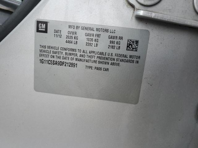 1G11C5SA9DF212891 - 2013 CHEVROLET MALIBU 1LT 银色 照片 13