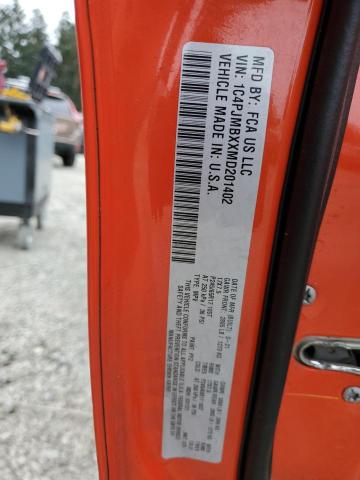 1C4PJMBXXMD201402 - 2021 JEEP CHEROKEE TRAILHAWK ORANGE photo 13