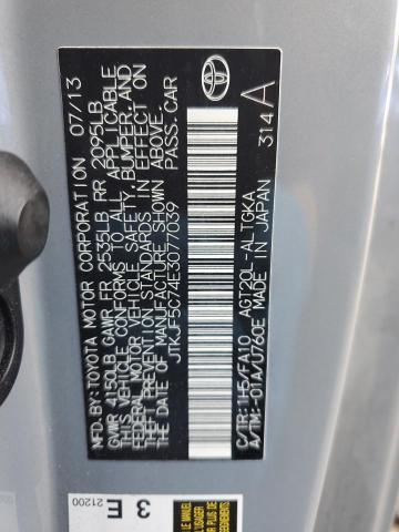 JTKJF5C74E3077039 - 2014 TOYOTA SCION TC 银色 照片 13