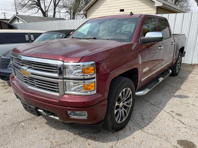 3GCUKTEC0EG333768 - 2014 CHEVROLET SILVERADO K1500 HIGH COUNTRY MAROON photo 2