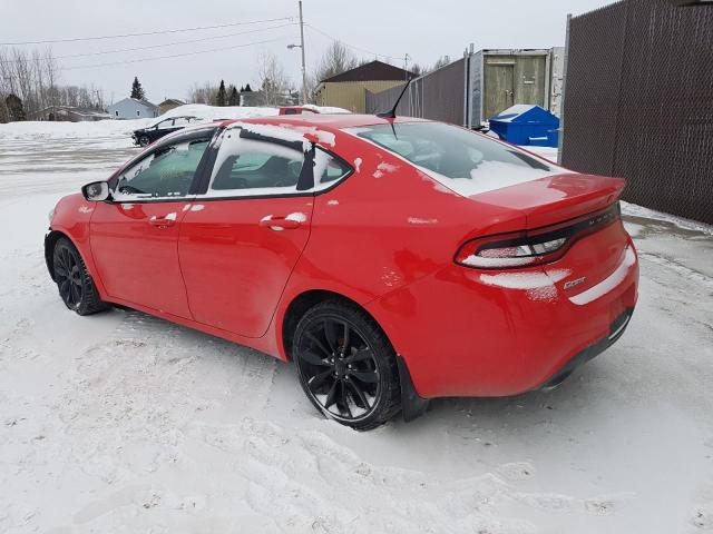 1C3CDFGB4GD816678 - 2016 DODGE DART GT SPORT RED photo 2