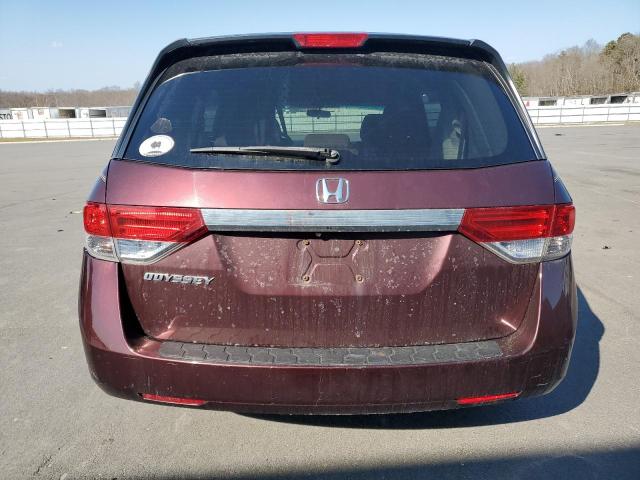 5FNRL5H44FB046539 - 2015 HONDA ODYSSEY EX MAROON photo 6