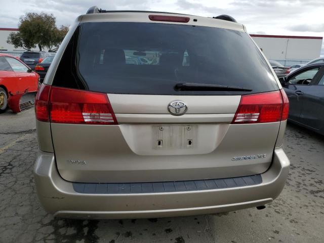 5TDZA22C34S000374 - 2004 TOYOTA SIENNA XLE GOLD photo 6