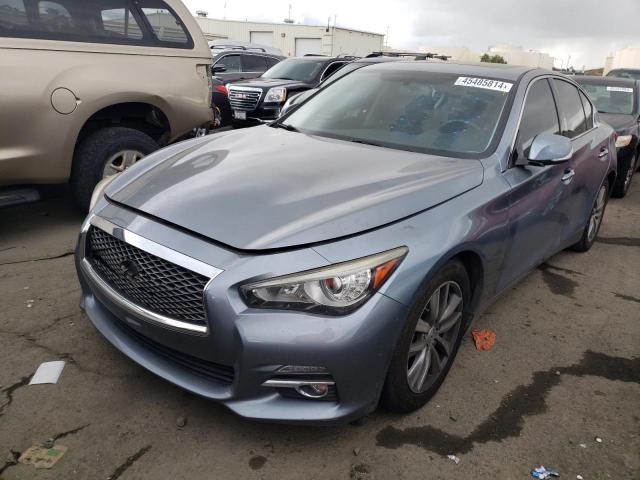 JN1AV7AP2EM691058 - 2014 INFINITI Q50 HYBRID PREMIUM TEAL photo 1