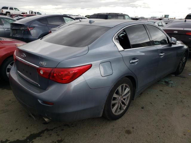 JN1AV7AP2EM691058 - 2014 INFINITI Q50 HYBRID PREMIUM TEAL photo 3