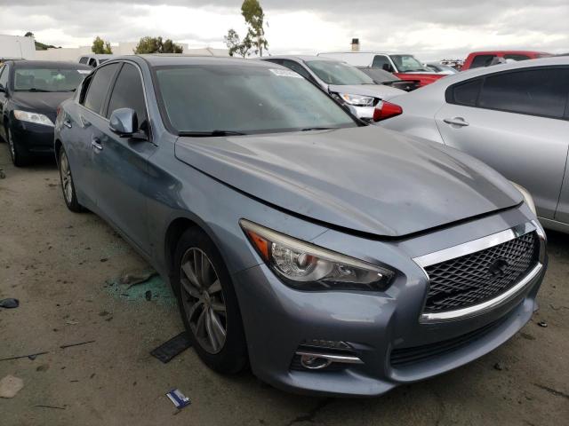 JN1AV7AP2EM691058 - 2014 INFINITI Q50 HYBRID PREMIUM TEAL photo 4