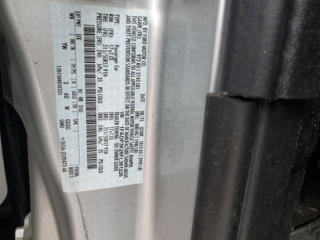 1FADP3K26FL361226 - 2015 FORD FOCUS SE SILVER photo 12