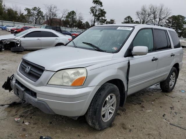 5FNYF18535B040203 - 2005 HONDA PILOT EXL SILVER photo 1