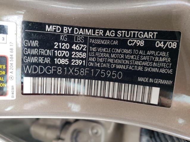 WDDGF81X58F175950 - 2008 MERCEDES-BENZ C 300 4MATIC TAN photo 12