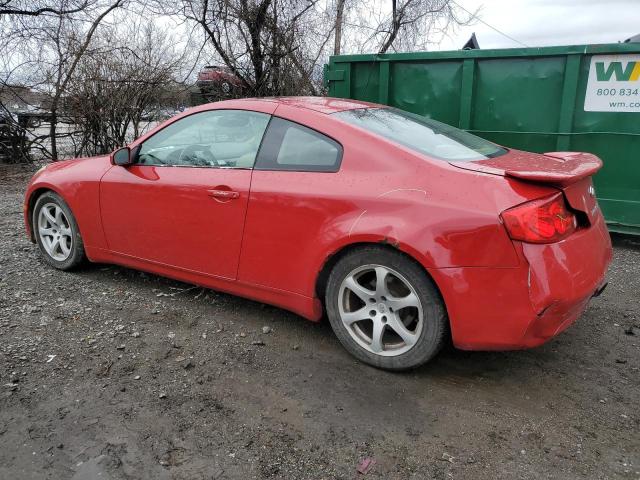 JNKCV54E44M805966 - 2004 INFINITI G35 RED photo 2