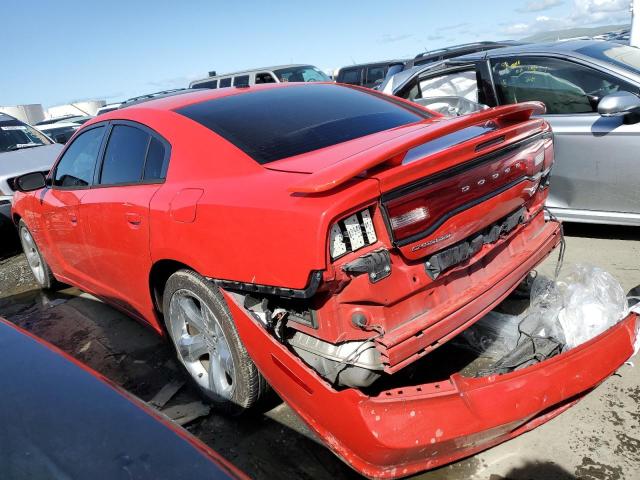 2C3CDXCT0EH338280 - 2014 DODGE CHARGER R/T RED photo 2