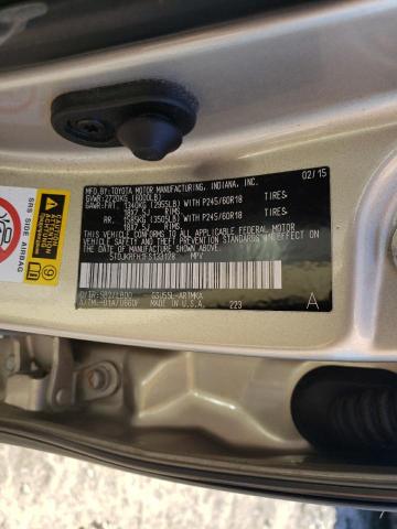 5TDJKRFH1FS133128 - 2015 TOYOTA HIGHLANDER XLE 银色 照片 13