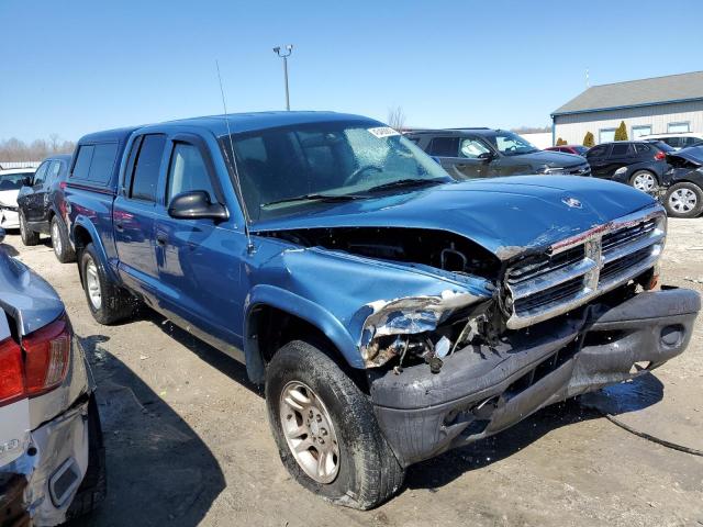 1D7HG38K34S664606 - 2004 DODGE DAKOTA QUAD SPORT BLUE photo 4