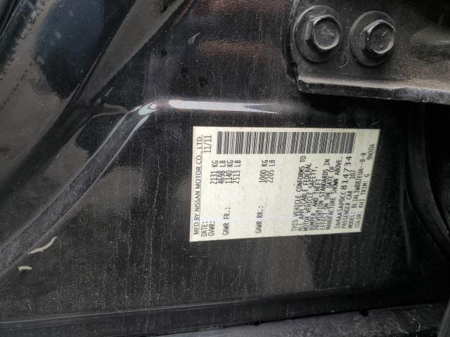 1N4AA5AP0CC814734 - 2012 NISSAN MAXIMA S BLACK photo 12