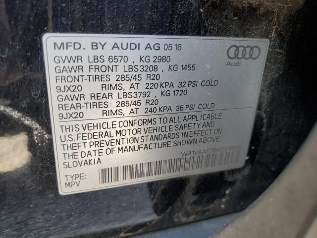 WA1VAAF76HD018188 - 2017 AUDI Q7 PRESTIGE BLACK photo 13