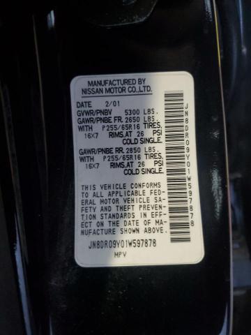 JN8DR09Y01W597878 - 2001 NISSAN PATHFINDER LE Qara foto 13