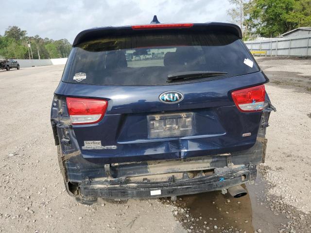 5XYPG4A36GG054370 - 2016 KIA SORENTO LX BLUE photo 6