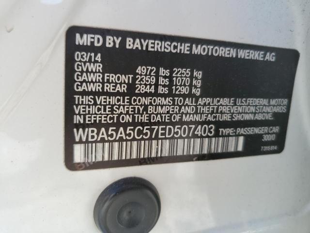WBA5A5C57ED507403 - 2014 BMW 528 I WHITE photo 12