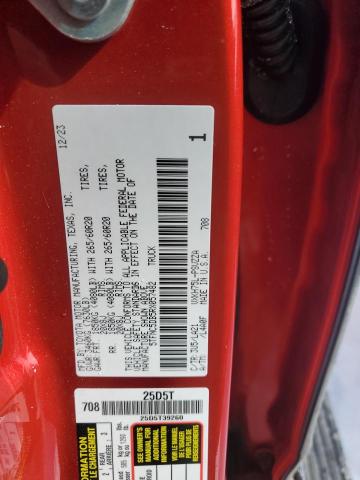 5TFNC5DB5RX057482 - 2024 TOYOTA TUNDRA CREWMAX PLATINUM წითელი ფოტო 12