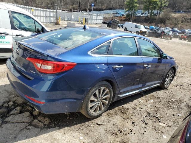 5NPE34AF2FH192542 - 2015 HYUNDAI SONATA SPORT BLUE photo 3