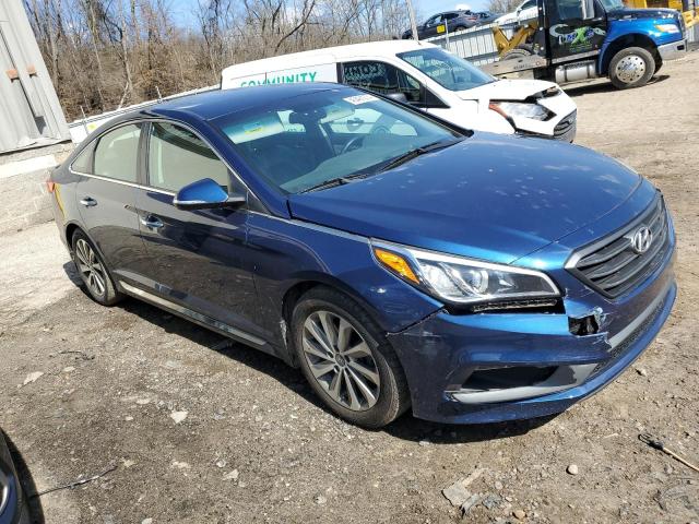 5NPE34AF2FH192542 - 2015 HYUNDAI SONATA SPORT BLUE photo 4