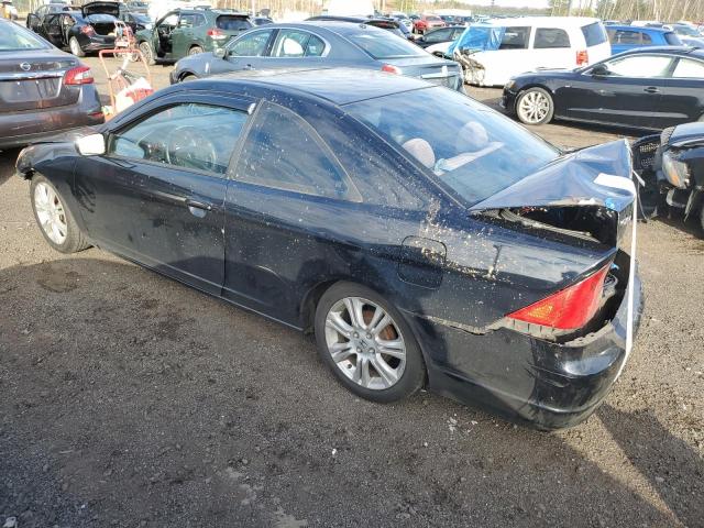 1HGEM22963L076702 - 2003 HONDA CIVIC EX BLACK photo 2