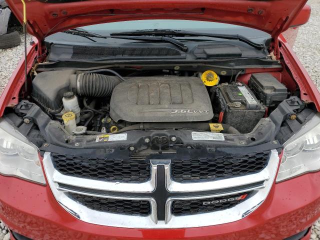 2C4RDGCG3ER429126 - 2014 DODGE GRAND CARA SXT RED photo 12