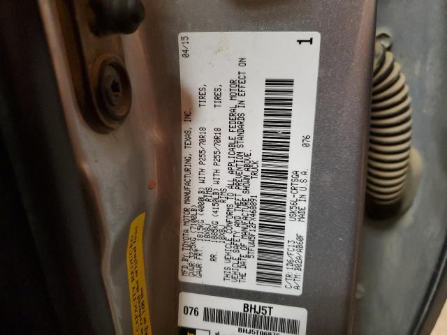 5TFUW5F12FX468891 - 2015 TOYOTA TUNDRA DOUBLE CAB SR/SR5 SILVER photo 12