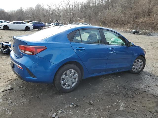 3KPA24ADXME423897 - 2021 KIA RIO LX BLUE photo 3