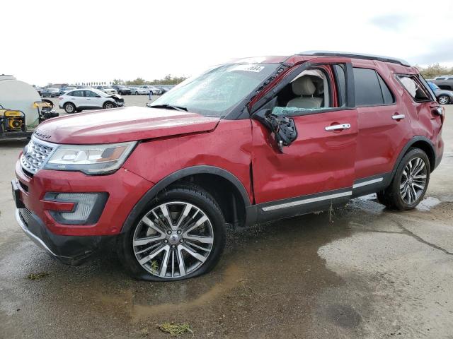 1FM5K8HT1GGC72244 - 2016 FORD EXPLORER PLATINUM RED photo 1