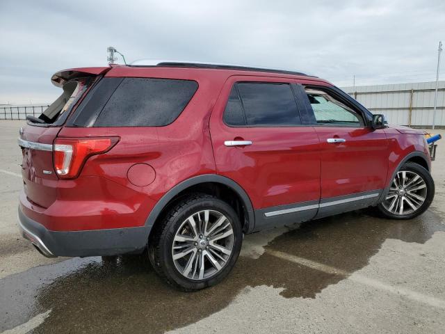 1FM5K8HT1GGC72244 - 2016 FORD EXPLORER PLATINUM RED photo 3