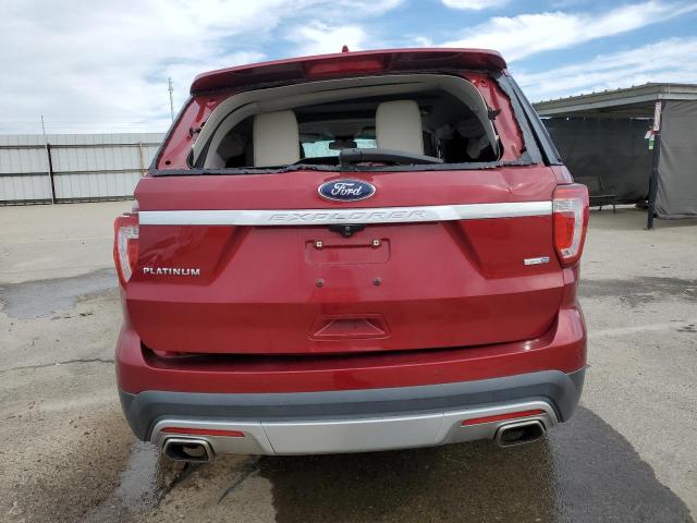 1FM5K8HT1GGC72244 - 2016 FORD EXPLORER PLATINUM RED photo 6