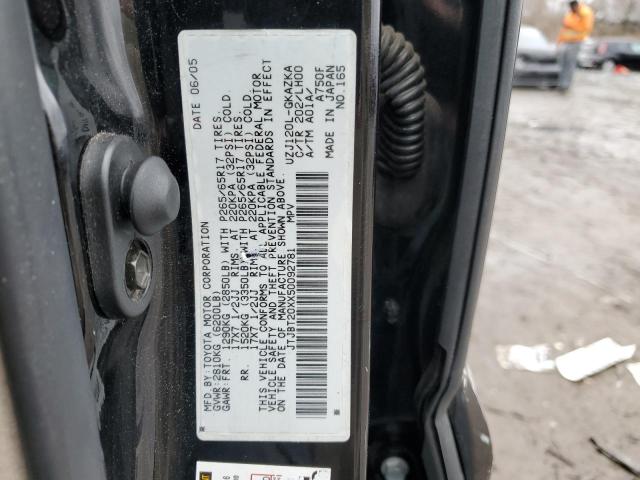 JTJBT20XX50092781 - 2005 LEXUS GX 470 BLACK photo 12