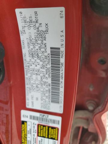 5TFJU4GN6BX006106 - 2011 TOYOTA TACOMA DOUBLE CAB PRERUNNER RED photo 13