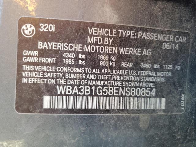 WBA3B1G58ENS80854 - 2014 BMW 320 I BLACK photo 12