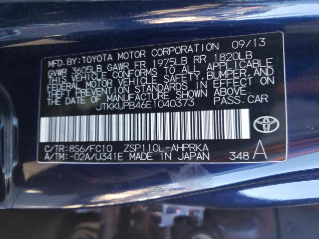 JTKKUPB46E1040373 - 2014 TOYOTA SCION XD BLUE photo 12