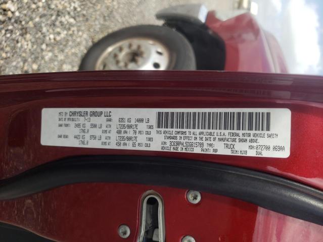 3C63RPHL5DG615789 - 2013 RAM 3500 SLT BURGUNDY photo 12