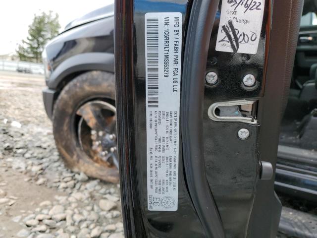 1C6RR7LT1MS553270 - 2021 RAM 1500 CLASS SLT 黑色 照片 12