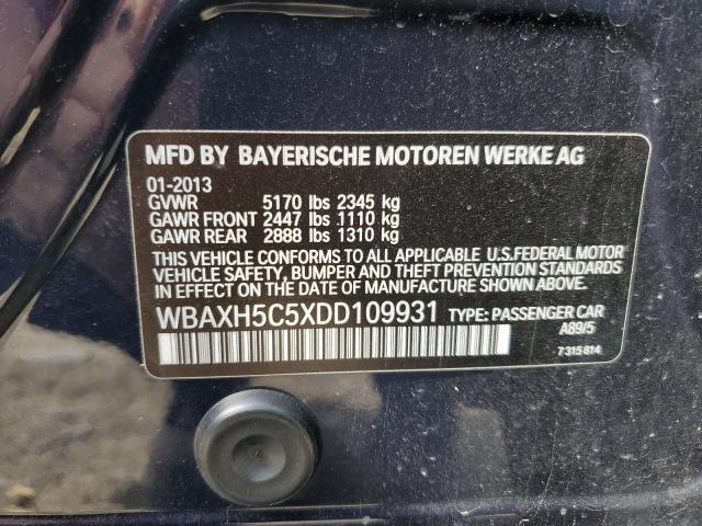 WBAXH5C5XDD109931 - 2013 BMW 528 XI BLUE photo 12