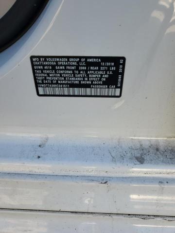 1VWDT7A36HC041511 - 2017 VOLKSWAGEN PASSAT R-LINE Սպիտակ լուսանկար 12