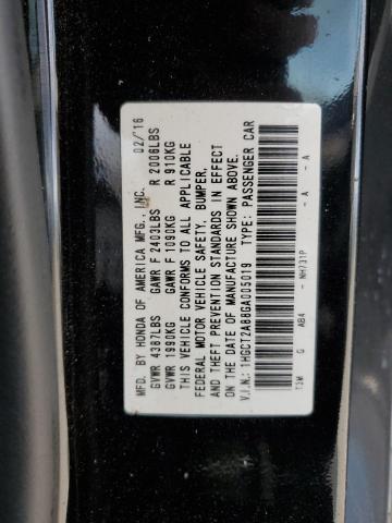 1HGCT2A88GA005019 - 2016 HONDA ACCORD EXL BLACK photo 13